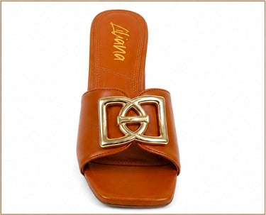Sola Block Heel Mule Tan