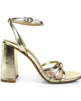 Rodeo Strappy Block Heels Gold