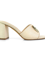 Sola Block Heel Mule Raffia