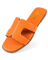 Ella Luxe Slide Sandal Orange