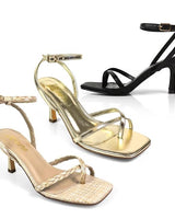 Frankie Heel Sandal Gold