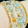 Rocio Mix Beaded Amazonite Bracelet (Green Gold) - Palazzo Couture Online