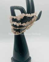Rocio Mix Beaded Quartz Bracelet (Pink & Gold) - Palazzo Couture Online