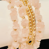 Rocio Mix Beaded Quartz Bracelet (Pink & Gold) - Palazzo Couture Online