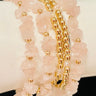 Rocio Mix  Beaded Quartz Bracelet (Pink & Gold) for women - fashion jewelry by Palazzo Couture