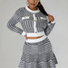 Rock Your World Ruffle Skirt Set with High-Waisted Elastic Skirt front view showing complete two piece skirt set