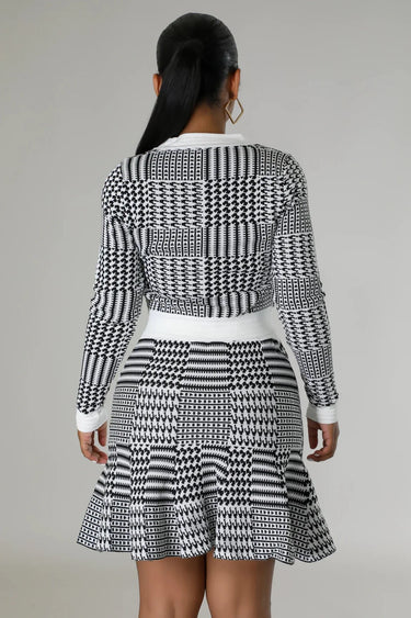 Women's Waisted Elastic matching skirt set from Palazzo Couture collection