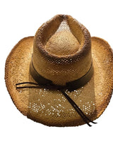 Desert Trail Straw Cowboy Hat with Turquoise Detail - view 4