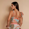 Women's Brown skirt set matching style back view
