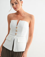 Romantic Edge Peplum Bustier - Palazzo Couture Online