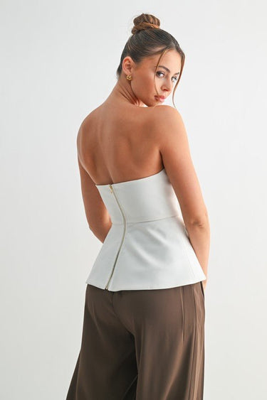 Romantic Edge Peplum Bustier - Palazzo Couture Online