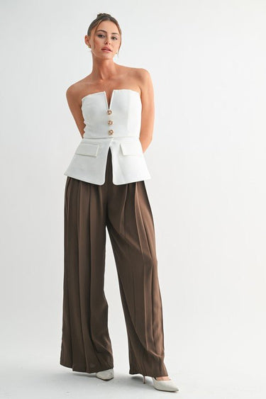 Romantic Edge Peplum Bustier - Palazzo Couture Online