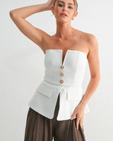 Romantic Edge Peplum Bustier - Palazzo Couture Online