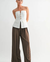 Romantic Edge Peplum Bustier - trendy women's top