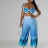 Romantic Getaway Pant Set - Blue showing coordinated top and pants construction