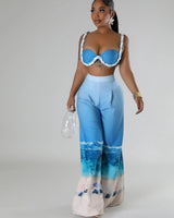 Women's Blue matching pant set from Palazzo Couture collection