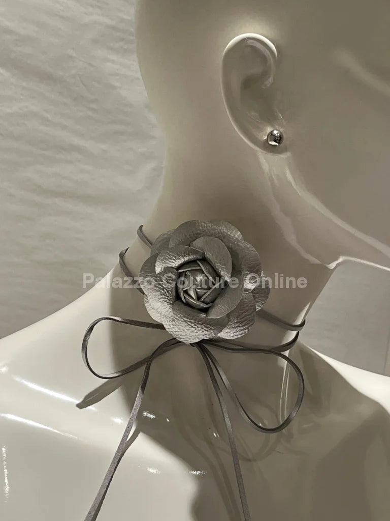 Rose Reverie Choker (Silver) Necklaces