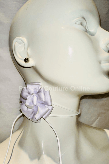 Rose Reverie Choker (White) - Palazzo Couture Online