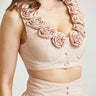 Women's Pink skirt set matching style back view