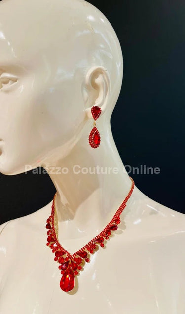 Rubi Drops Gold Set - Palazzo Couture Online