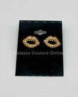 Ruby Pout Sparkle Stud Earrings
(Gold) - trendy women's jewelry