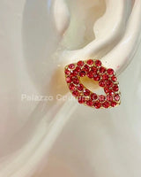 Ruby Pout Sparkle Stud Earrings (Pink) - women's statement jewelry