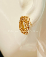 Ruby Pout Sparkle Stud Earrings (Gold) - Palazzo Couture Online