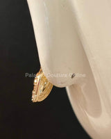 Ruby Pout Sparkle Stud Earrings (Gold) - Palazzo Couture Online