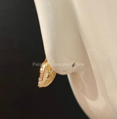 Ruby Pout Sparkle Stud Earrings (Gold) - Palazzo Couture Online