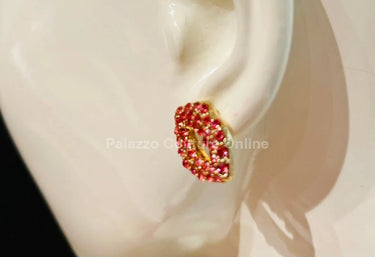 Ruby Pout Sparkle Stud Earrings (Pink) - stylish accessory for every outfit