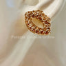 Ruby Pout Sparkle Stud Earrings
(Gold) for women - fashion jewelry by Palazzo Couture