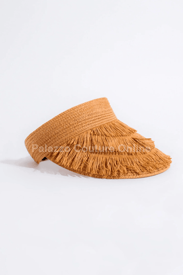Running To The Beach Visor Hat (Brown) - Palazzo Couture Online