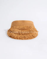 Running To The Beach Visor Hat (Brown) - Palazzo Couture Online