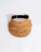 Running To The Beach Visor Hat (Brown) - Palazzo Couture Online