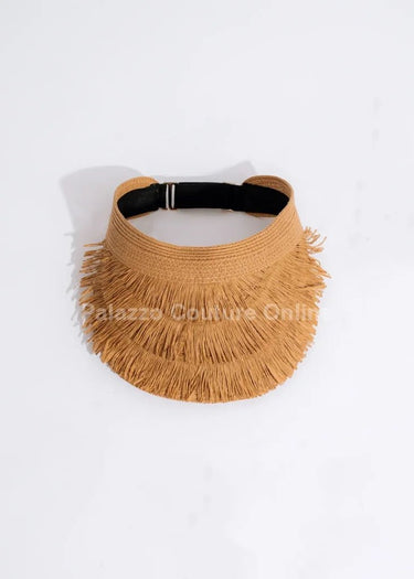 Running To The Beach Visor Hat (Brown) - Palazzo Couture Online