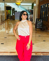 Satin Grace Halter Bodysuit - Nude - Palazzo Couture Online