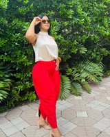 Satin Grace Halter Bodysuit - Nude - Palazzo Couture Online