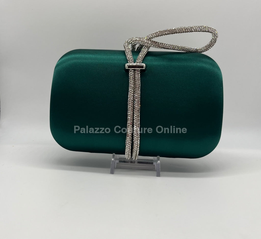 Satin Night Clutch (Emerald) Hand Bag