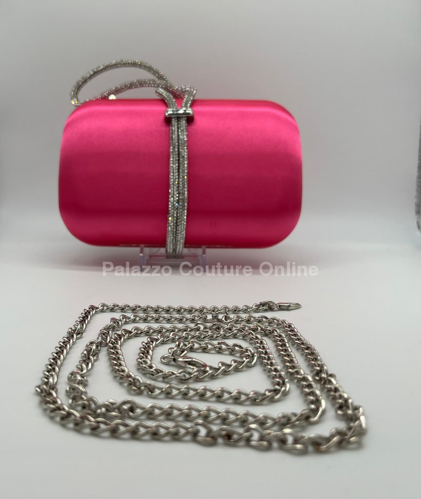 Satin Night Clutch (Fuchsia) Hand Bag