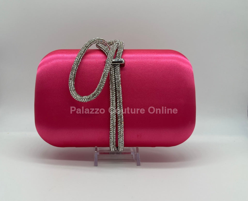 Satin Night Clutch (Fuchsia) Fuchsia Hand Bag