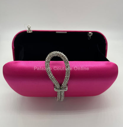 Satin Night Clutch (Fuchsia) Hand Bag