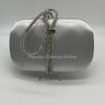 Satin Night clutch (Silver) - Palazzo Couture Online