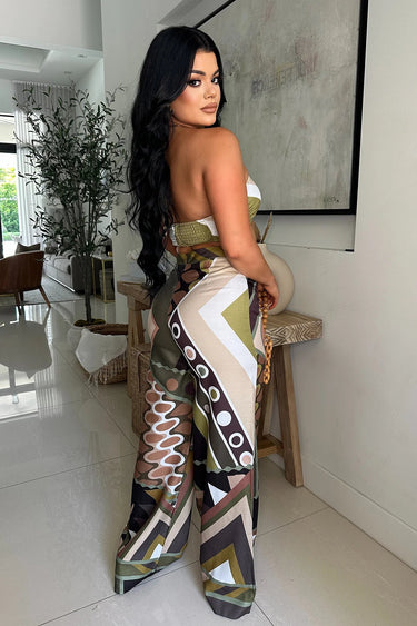 Savanna Rhythm Pant Set - Multi - Palazzo Couture Online