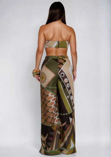 Savanna Rhythm Pant Set - Multi - Palazzo Couture Online