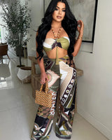 Savanna Rhythm Pant Set - Multi front view showing complete two piece pant set