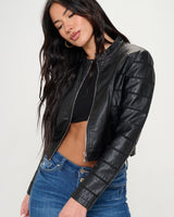 Savannah Breeze Moto Jacket (Black) - Palazzo Couture Online