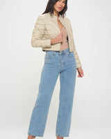 Savannah Breeze Moto Jacket (Cream) - Palazzo Couture Online