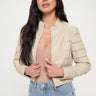 Savannah Breeze Moto Jacket (Cream) - Palazzo Couture Online