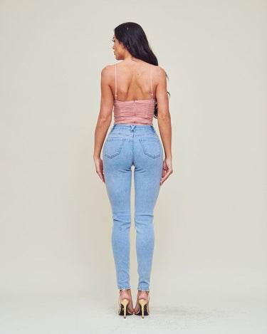 Sculpted Muse Ruched Mesh Bodysuit - Mauve - Palazzo Couture Online