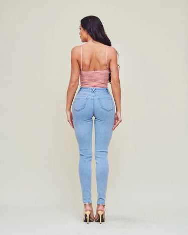 Women's Mauve bodysuit ruched style back view